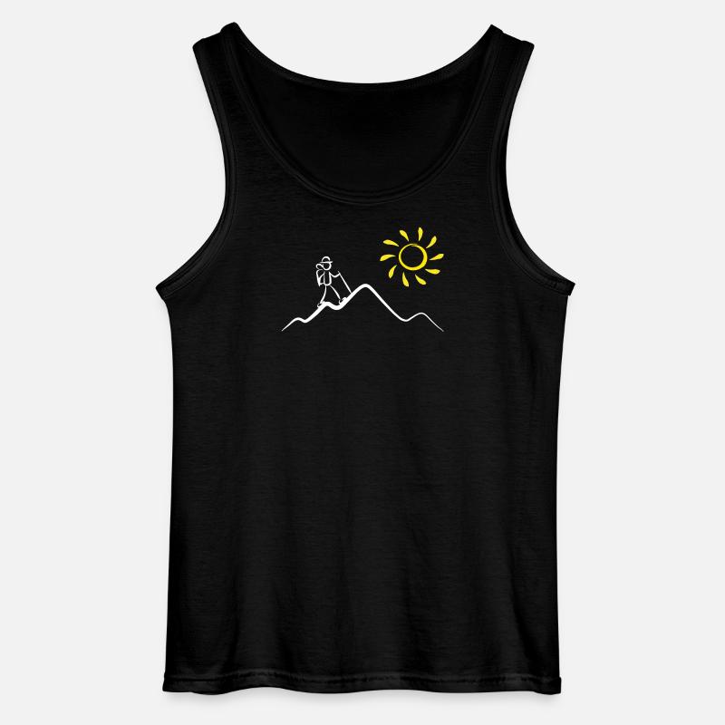 Bergwanderer in der Sonne - Gildan Männer Tank Top - Schwarz