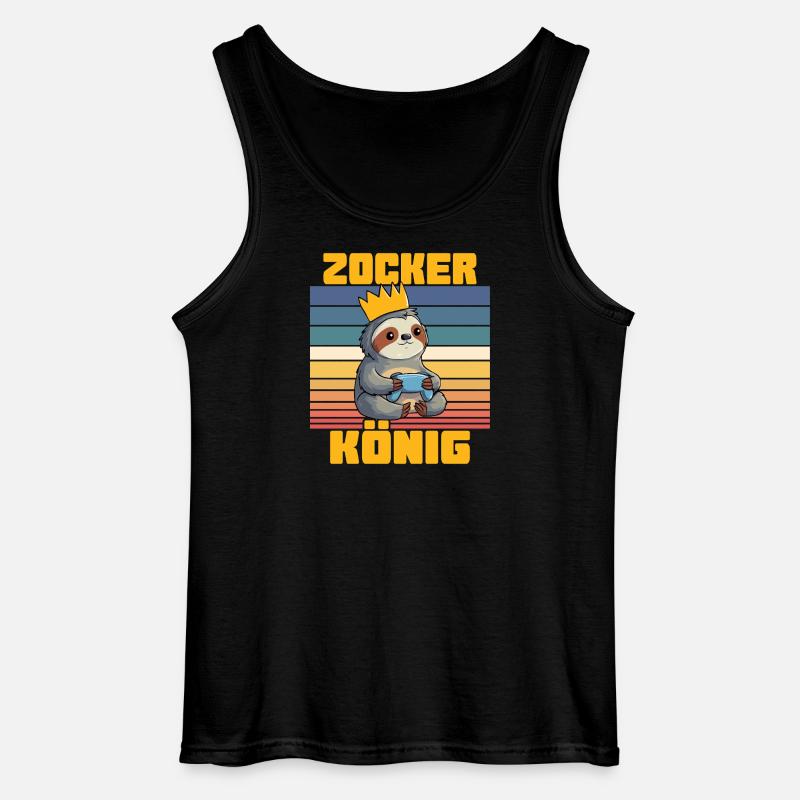 Zocker König - Gildan Männer Tank Top - Schwarz