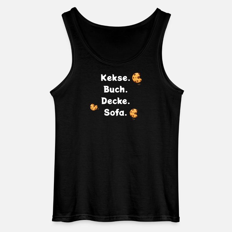 Kekse. Buch. Decke. Sofa. - Gildan Männer Tank Top - Schwarz