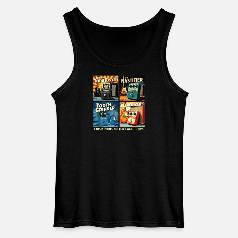 4 imaginäre Distortion-Pedale - Gildan Männer Tank Top - Schwarz
