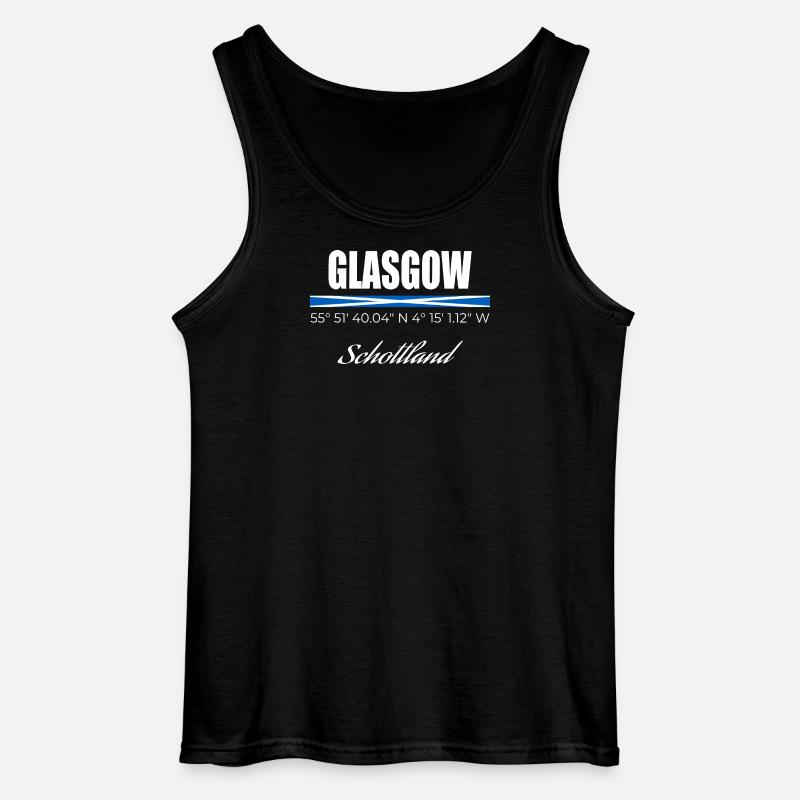 Glasgow - Gildan Männer Tank Top - Schwarz