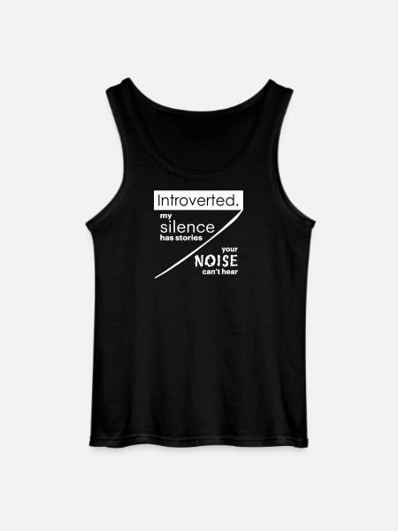 Introvert Quotes - Gildan Men’s Tank Top - black