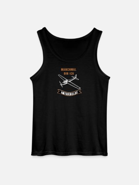Manchmal Bin Ich Antriebslos Flugzeug - Gildan Männer Tank Top - Schwarz