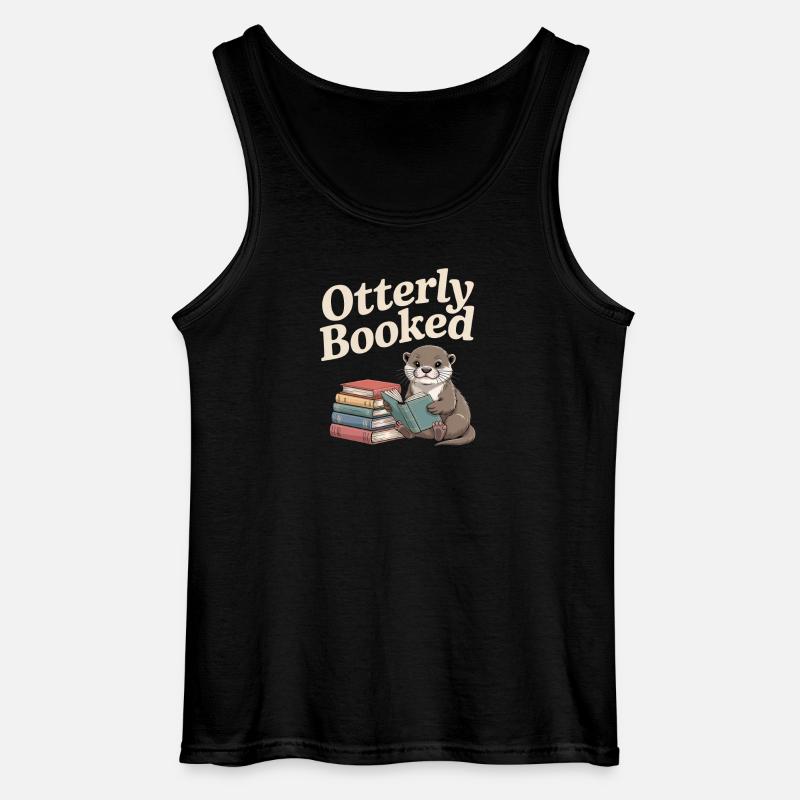 Der Leser-Otter - Gildan Männer Tank Top - Schwarz