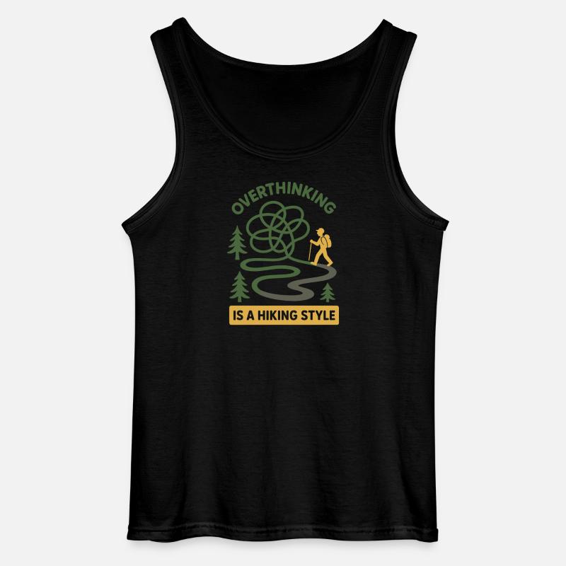 Forest Walk Overthinker Mental Reset - Gildan Men’s Tank Top - black