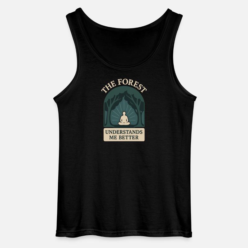 Forest Walk Overthinker Mental Reset - Gildan Männer Tank Top - Schwarz