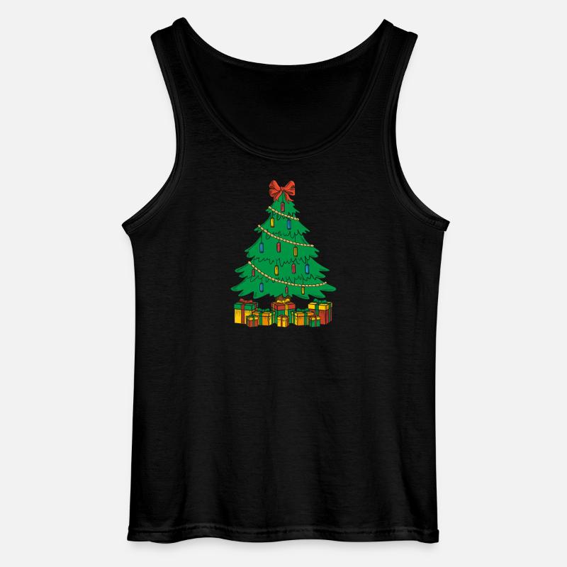 Funny Harmonica Player Christmas Tree Harmonica - Gildan Männer Tank Top - Schwarz