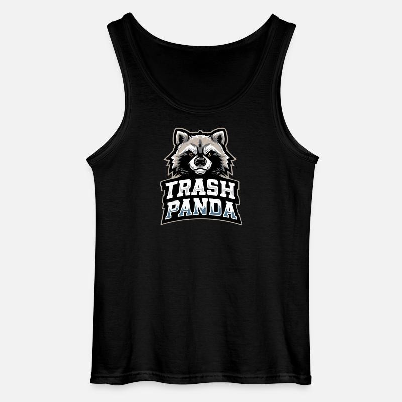 Trash Panda Waschbär Emblem - Gildan Männer Tank Top - Schwarz
