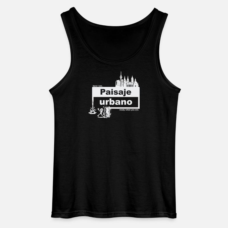 Stadtbild - spanisch - ready when you are - Gildan Männer Tank Top - Schwarz