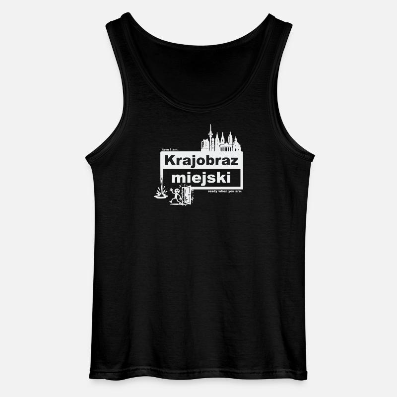 Stadtbild - polnisch - ready when you are - Gildan Männer Tank Top - Schwarz