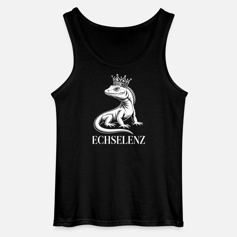 Echselenz Lustige Echse - Gildan Männer Tank Top - Schwarz