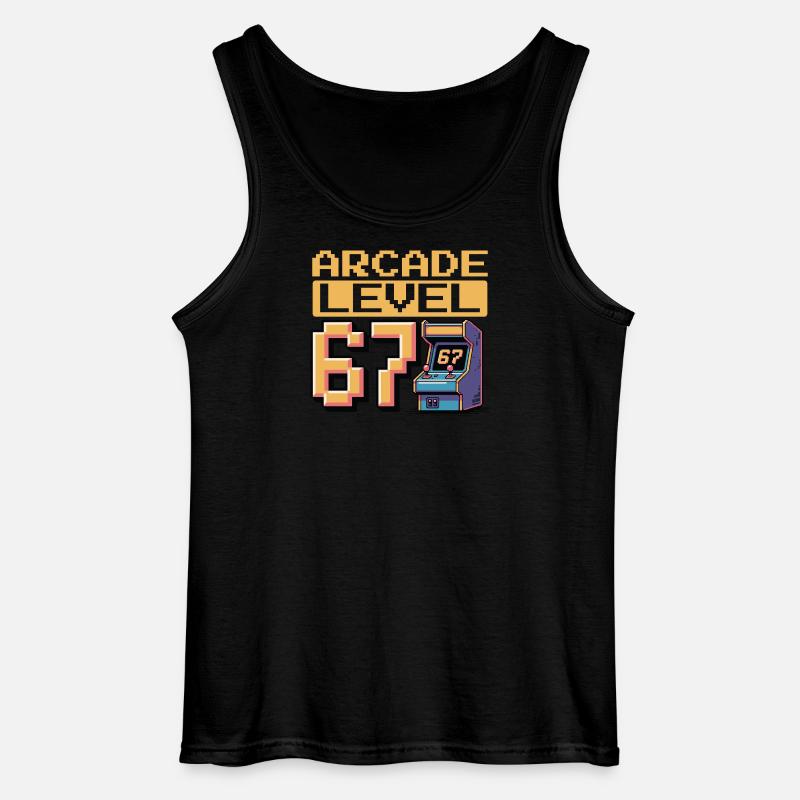 Arcade Level 67 Pixel Art - Gildan Männer Tank Top - Schwarz