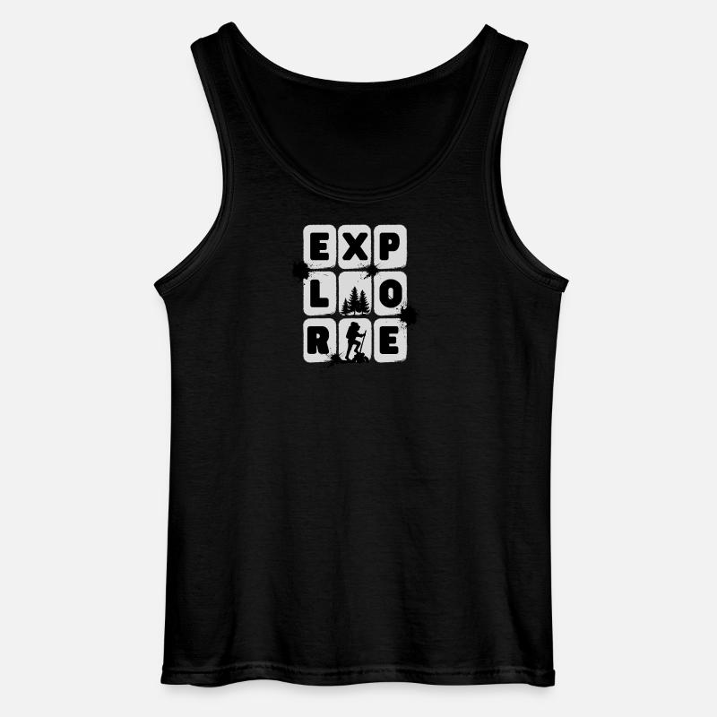 EXPLORE – Minimal Design - Gildan Männer Tank Top - Schwarz