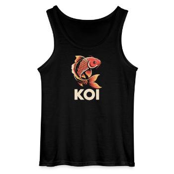 Koi-Karpfenfisch - Gildan Männer Tank Top - Schwarz - Vorne - AI Model Male 185 dark (185cm)