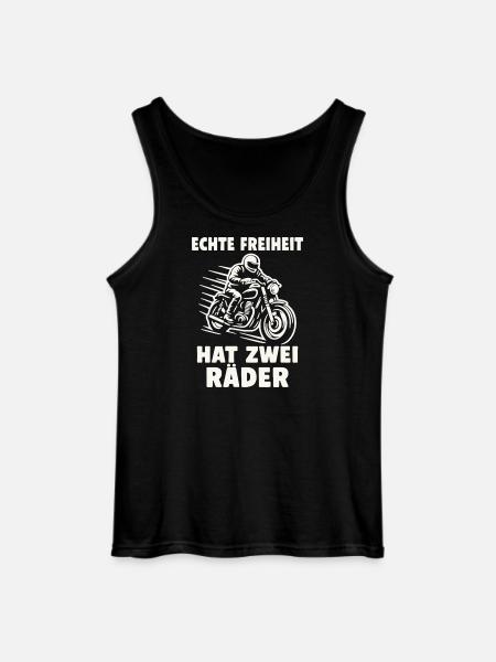 Real freedom has two wheels - Gildan Men’s Tank Top - black