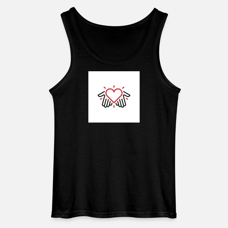 Hände der Liebe - Gildan Männer Tank Top - Schwarz