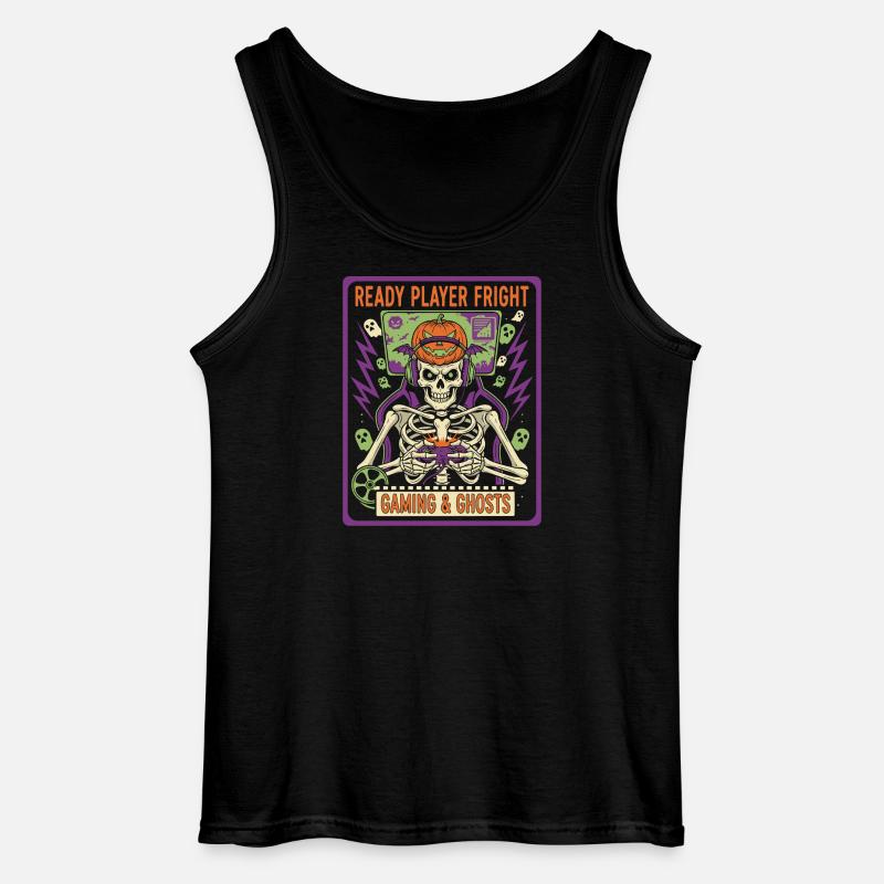 Gaming & Ghosts Skeleton - Gildan Männer Tank Top - Schwarz