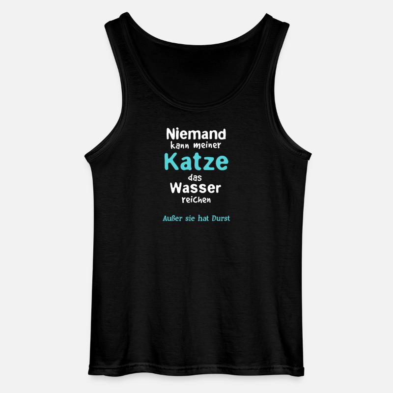Katze Wasser reichen - Gildan Männer Tank Top - Schwarz