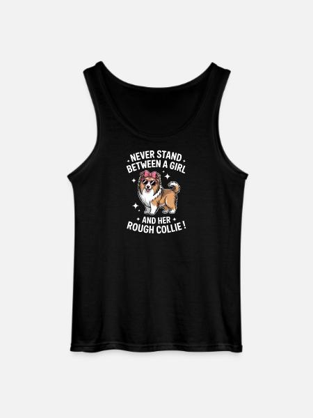 Rough Collie Sayings Funny Rough Collie Gift - Gildan Men’s Tank Top - black
