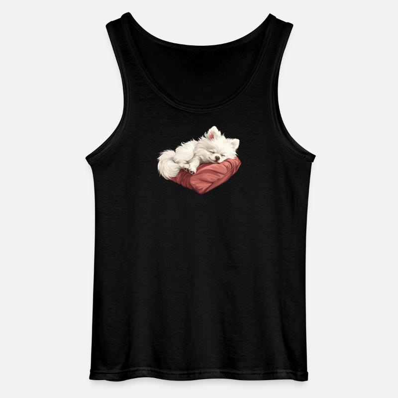 Schlafender Spitz Welpe - Gildan Männer Tank Top - Schwarz