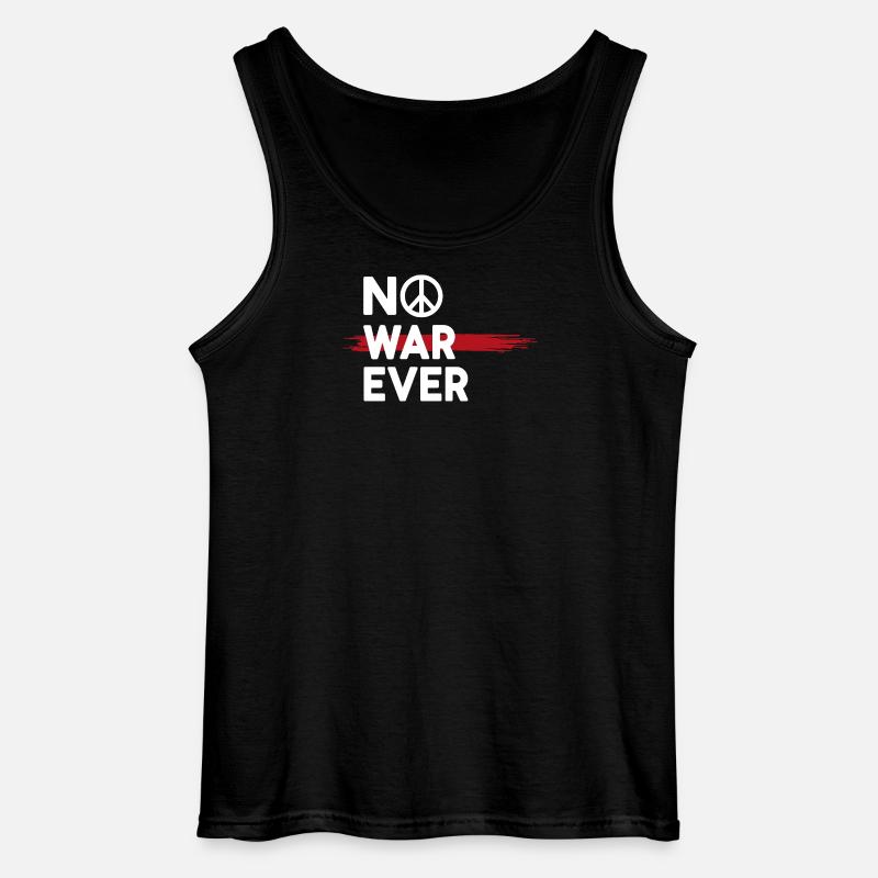 No War Ever Frieden Peace Zeichen - Gildan Männer Tank Top - Schwarz