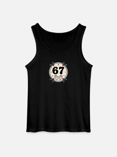 67 Christmas Funny Cheer Hands - Gildan Men’s Tank Top - black