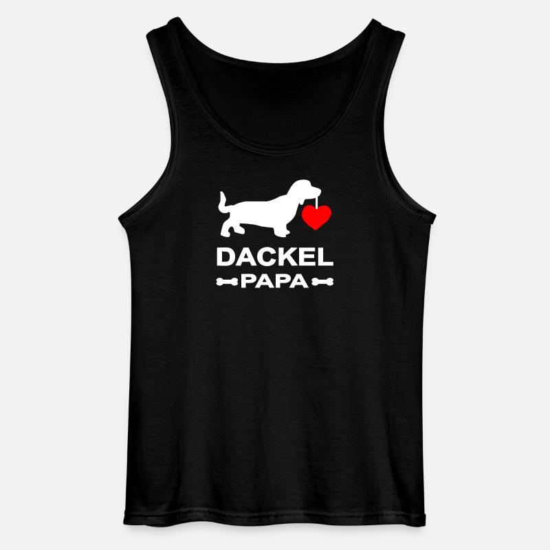 Dackel - Gildan Männer Tank Top - Schwarz