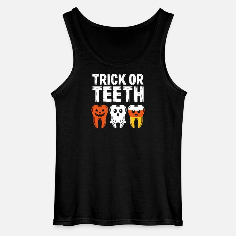 Trick oder Teeth Halloween-Trio - Gildan Männer Tank Top - Schwarz