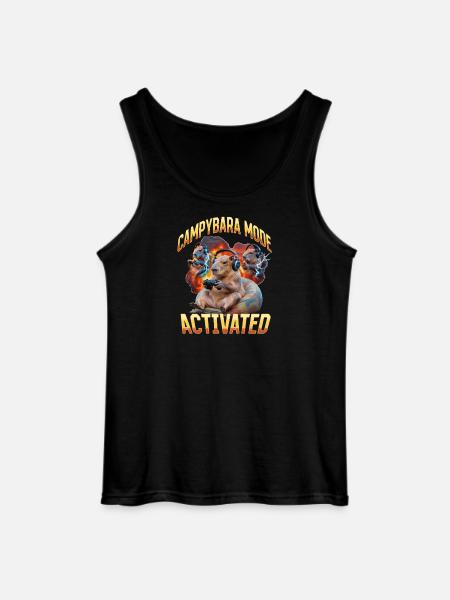 Funny Gaming Gamer Capybara - Gildan Männer Tank Top - Schwarz