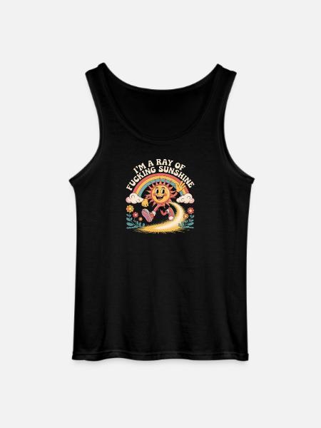 I'm A Ray Of Fucking Sunshine - Gildan Men’s Tank Top - black