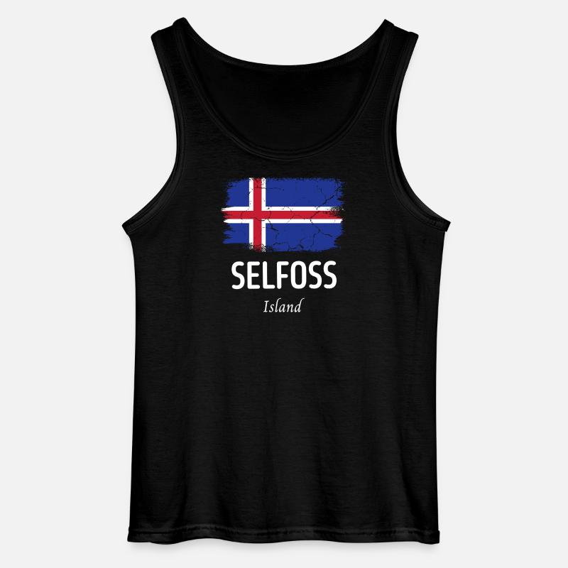 Selfoss - Gildan Männer Tank Top - Schwarz