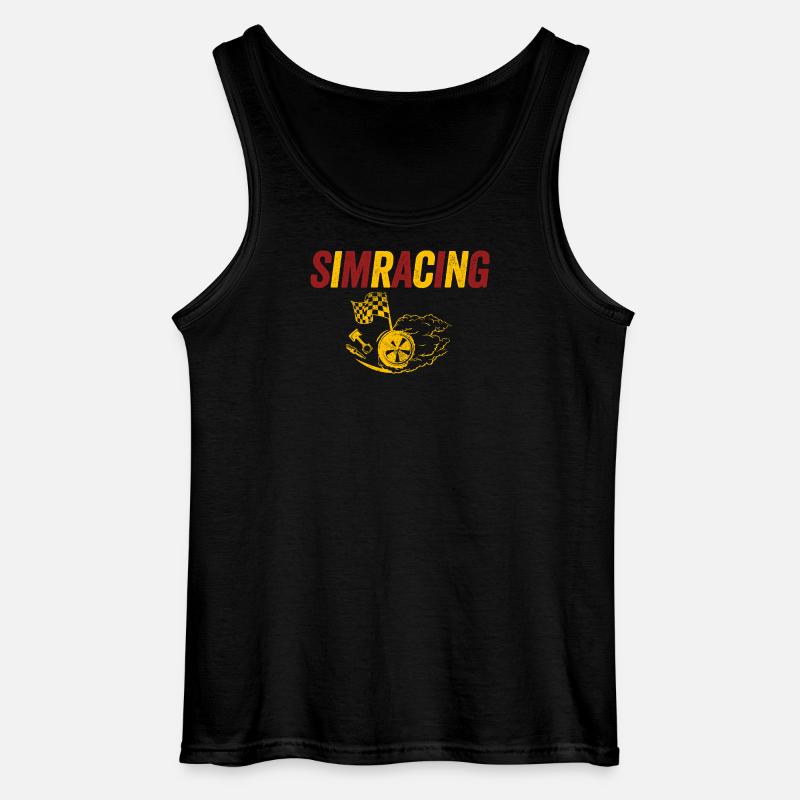 SimRacing Heatwave Emblem - Gildan Männer Tank Top - Schwarz
