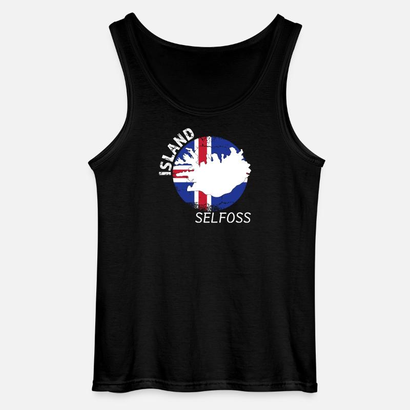 Selfoss - Gildan Männer Tank Top - Schwarz