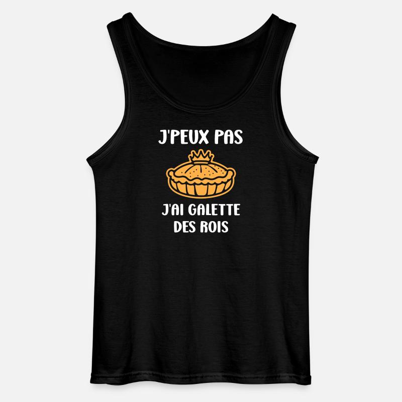 Humor galette des rois - Gildan Männer Tank Top - Schwarz