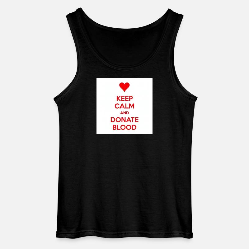 Calm Heart spenden Sie Blut - Gildan Männer Tank Top - Schwarz