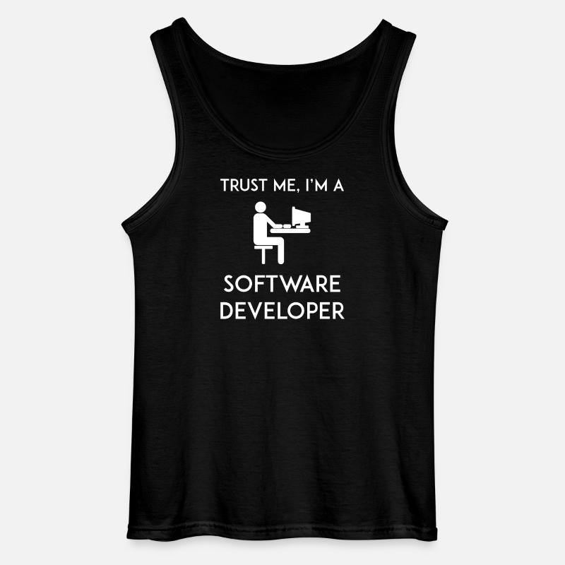 Vertrau mir, ich bin Softwareentwickler - Gildan Männer Tank Top - Schwarz