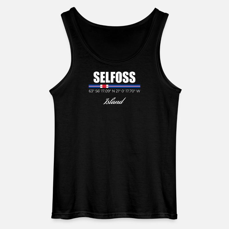 Selfoss - Gildan Männer Tank Top - Schwarz