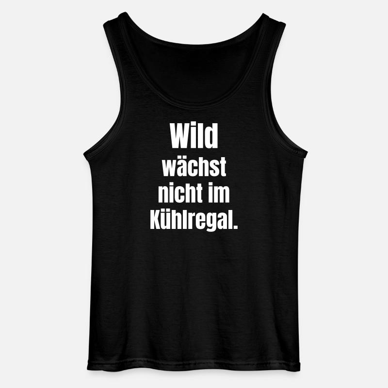 Wildes Statement: Nicht im Kühlregal - Gildan Männer Tank Top - Schwarz