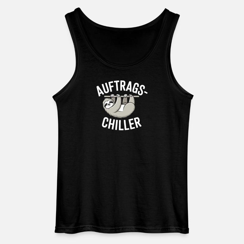 Commander Chiller Commander Chiller Bureau Sloth - Débardeur Gildan Homme - noir