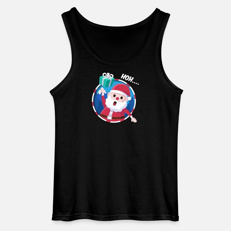 Leuchtender Santa Geschenk - Gildan Männer Tank Top - Schwarz