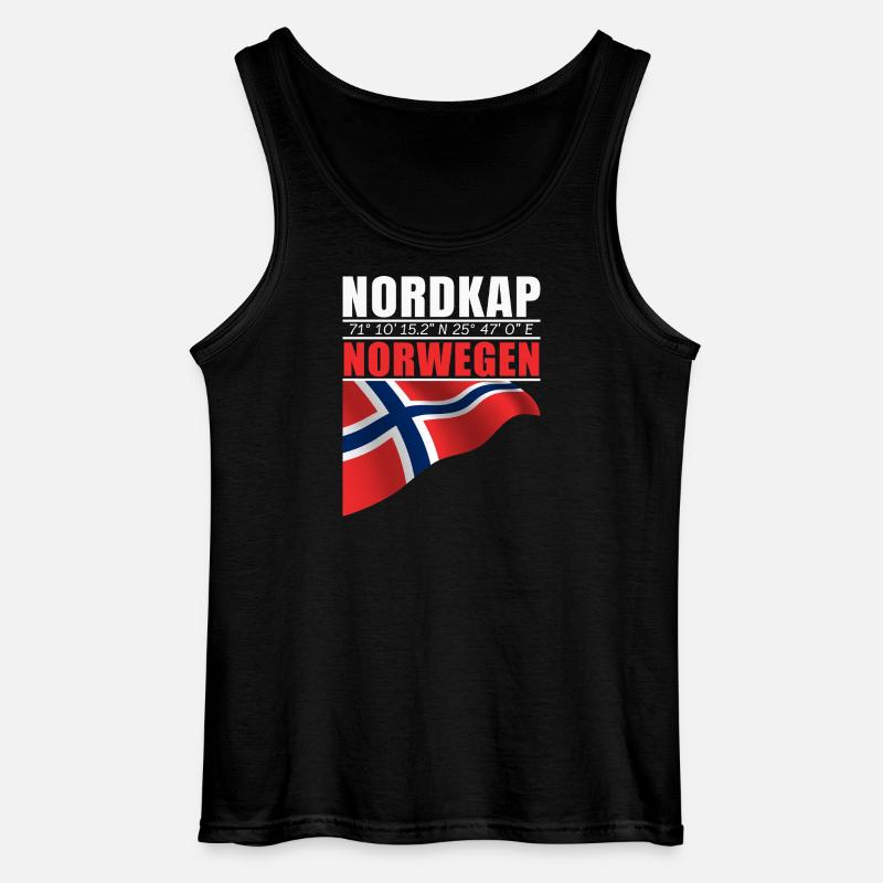 Nordkap - Gildan Männer Tank Top - Schwarz