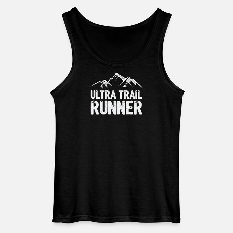 Ultra Trail Runner - Gildan Männer Tank Top - Schwarz