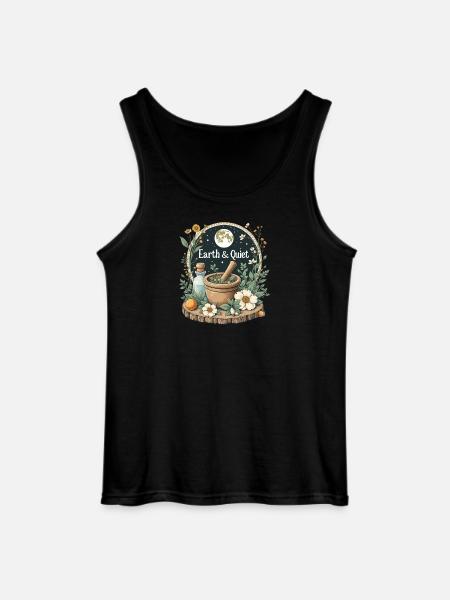 Earth & Quiet Waldhexen Naturmagie - Gildan Männer Tank Top - Schwarz
