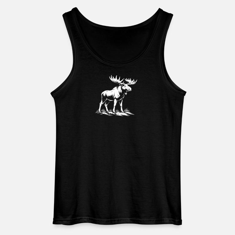 Elch Design - Gildan Männer Tank Top - Schwarz