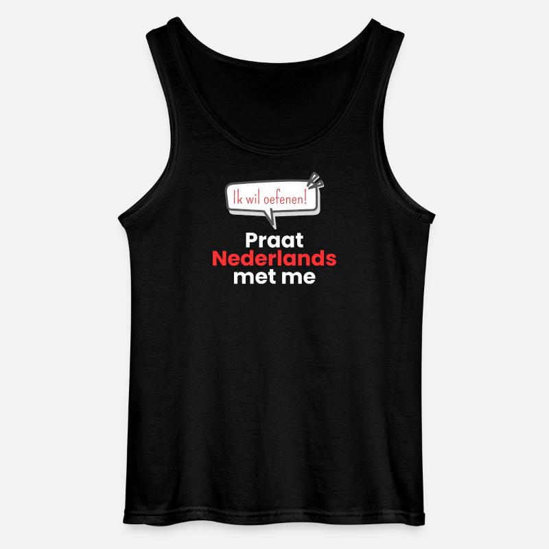 Sprich Niederländisch mit mir - Gildan Männer Tank Top - Schwarz