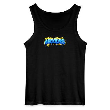 NICOLAS GRAFFITI NAME FOR PERFECT GIFT PRINTABLE - Gildan Men’s Tank Top - black - Front - AI Model Male 185 dark (185cm)