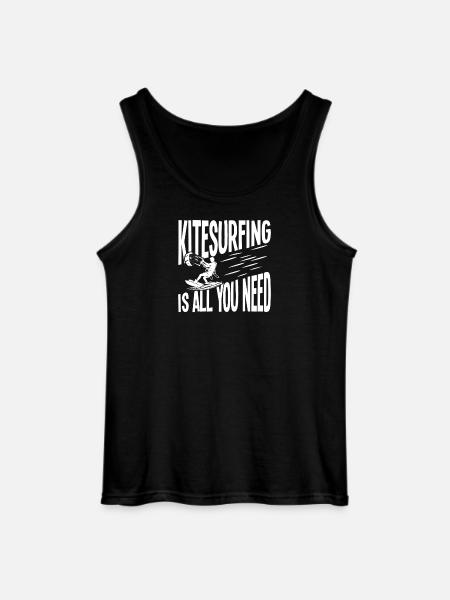 Kitesurfing is all you need - Gildan Men’s Tank Top - black