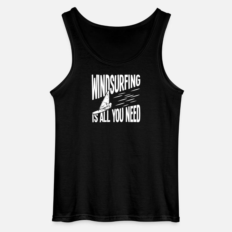 Windsurfing: Everything you need - Gildan Men’s Tank Top - black