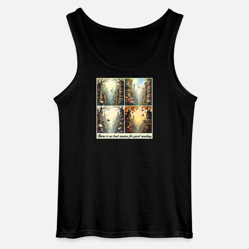 Jahreszeitlicher Lesebogen - Gildan Männer Tank Top - Schwarz