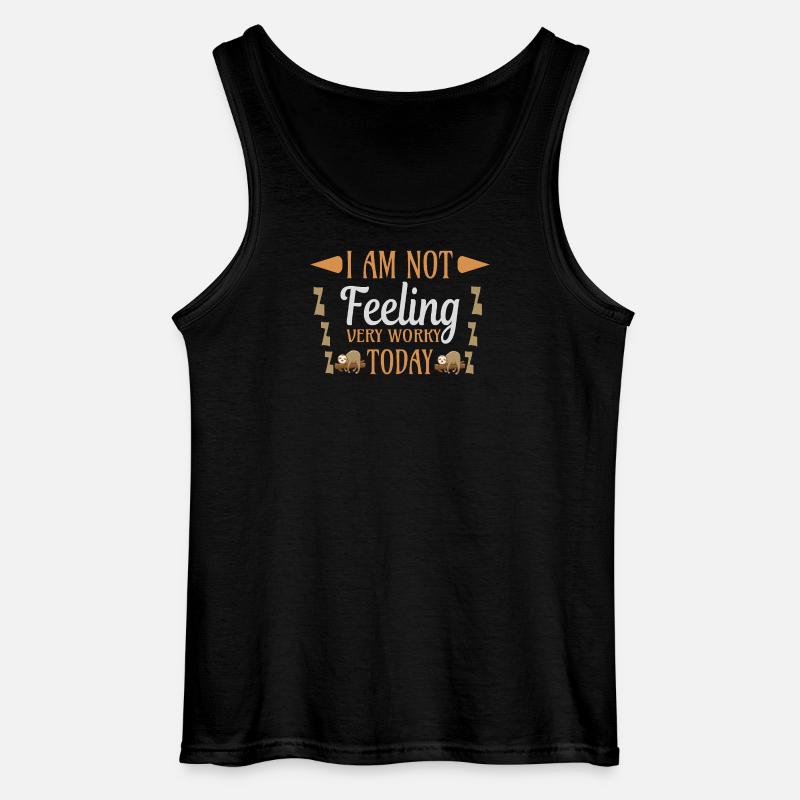Not feeling workly sloth - Gildan Männer Tank Top - Schwarz